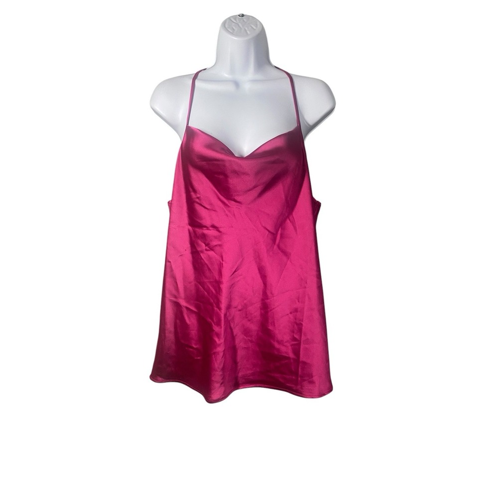Pleione Women's Sweetheart Neckline Sleeveless Tank Top in Pink Size Large